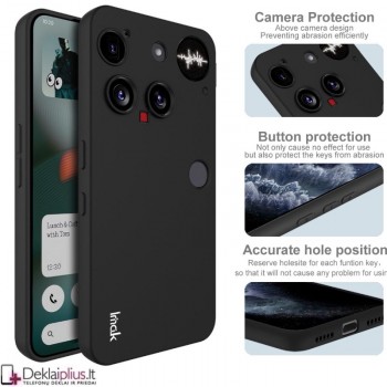 Imak silikoninis ploniausias dėklas su kameros apsauga - juodas (Nothing Phone 3) Imak silikoninis ploniausias dėklas su kameros apsauga - juodas (Nothing Phone 3)